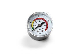 Pressure Gauge For Pool Filters  | Oil Filled  | Stainless Steel  | Back Mount